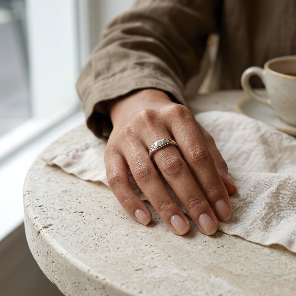 Heart Crystal Open Ring