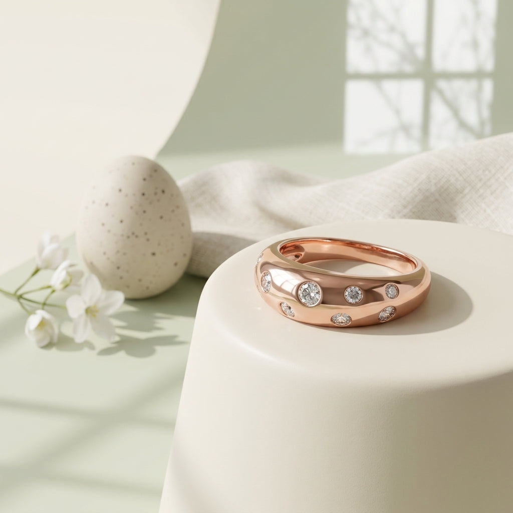 Rosé Sparkle Dome Ring