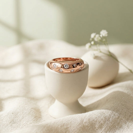 Rosé Sparkle Dome Ring