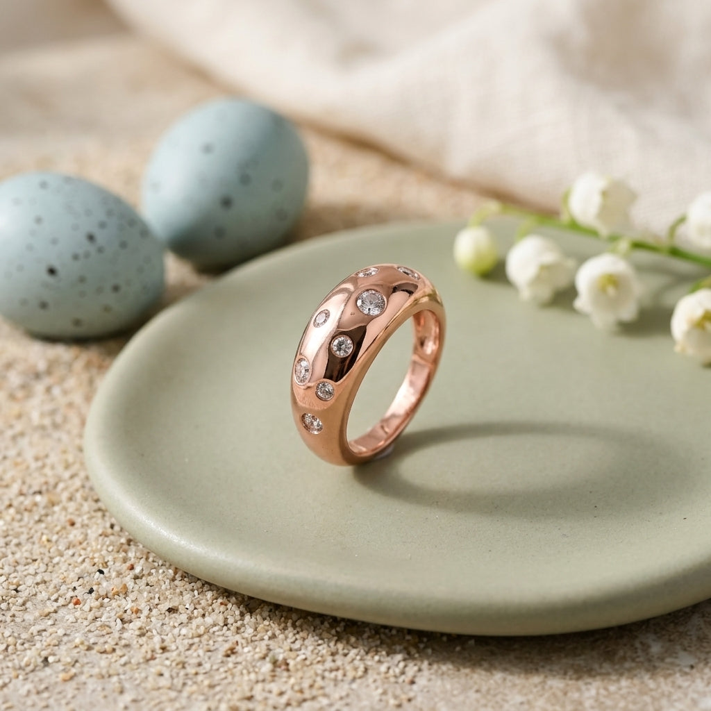 Rosé Sparkle Dome Ring