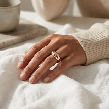 Rosé Sparkle Dome Ring