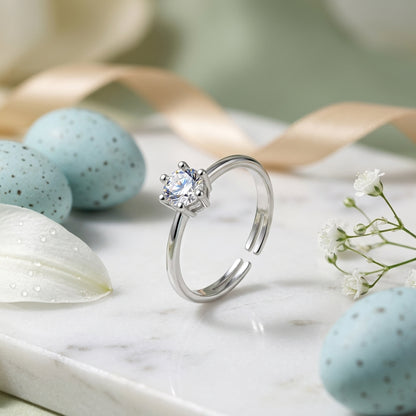 Celeste Solitaire Adjustable Ring