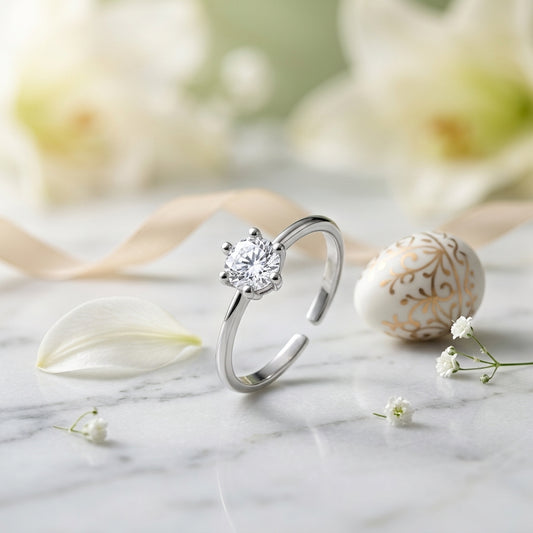 Celeste Solitaire Adjustable Ring