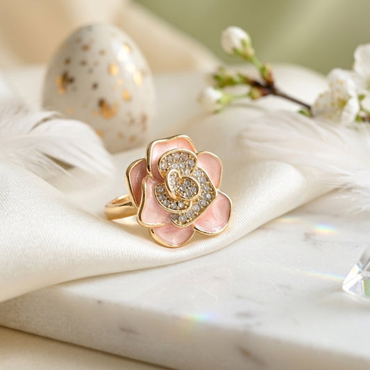 Blossom Luxe Crystal Flower Ring