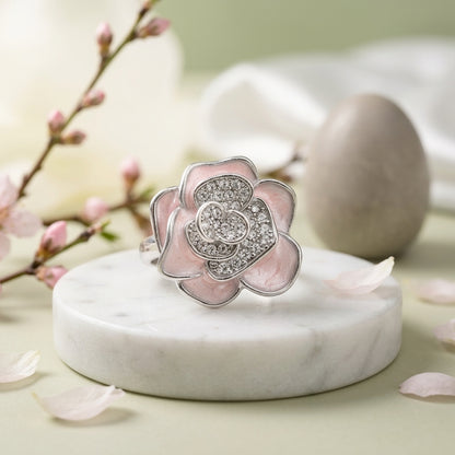 Blossom Luxe Crystal Flower Ring