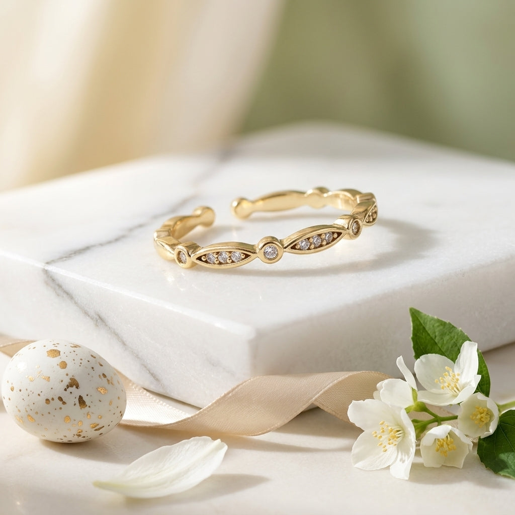 Minimalist Spark Adjustable Ring