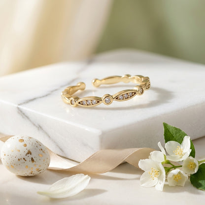 Minimalist Spark Adjustable Ring