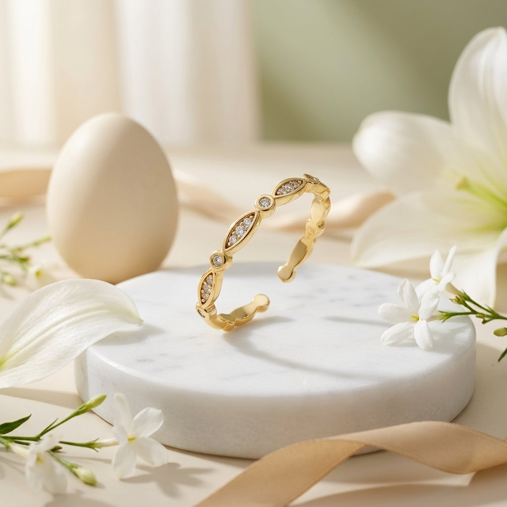 Minimalist Spark Adjustable Ring