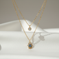 Layered Evil Eye Hamsa Necklace
