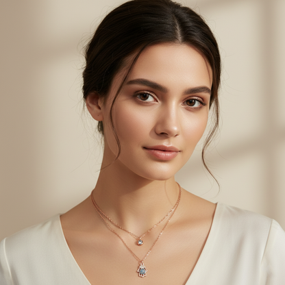 Layered Evil Eye Hamsa Necklace
