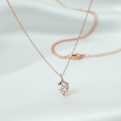 Elegant Dolphin Diamond Charm Necklace