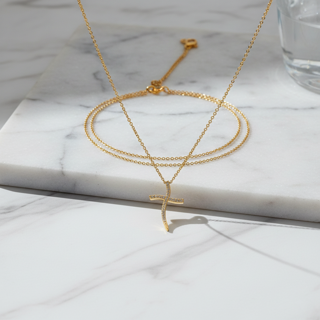 Diamond Cross Pendant Necklace