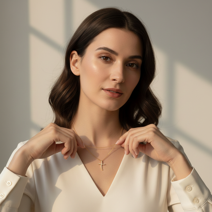 Diamond Cross Pendant Necklace