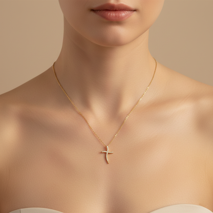 Diamond Cross Pendant Necklace