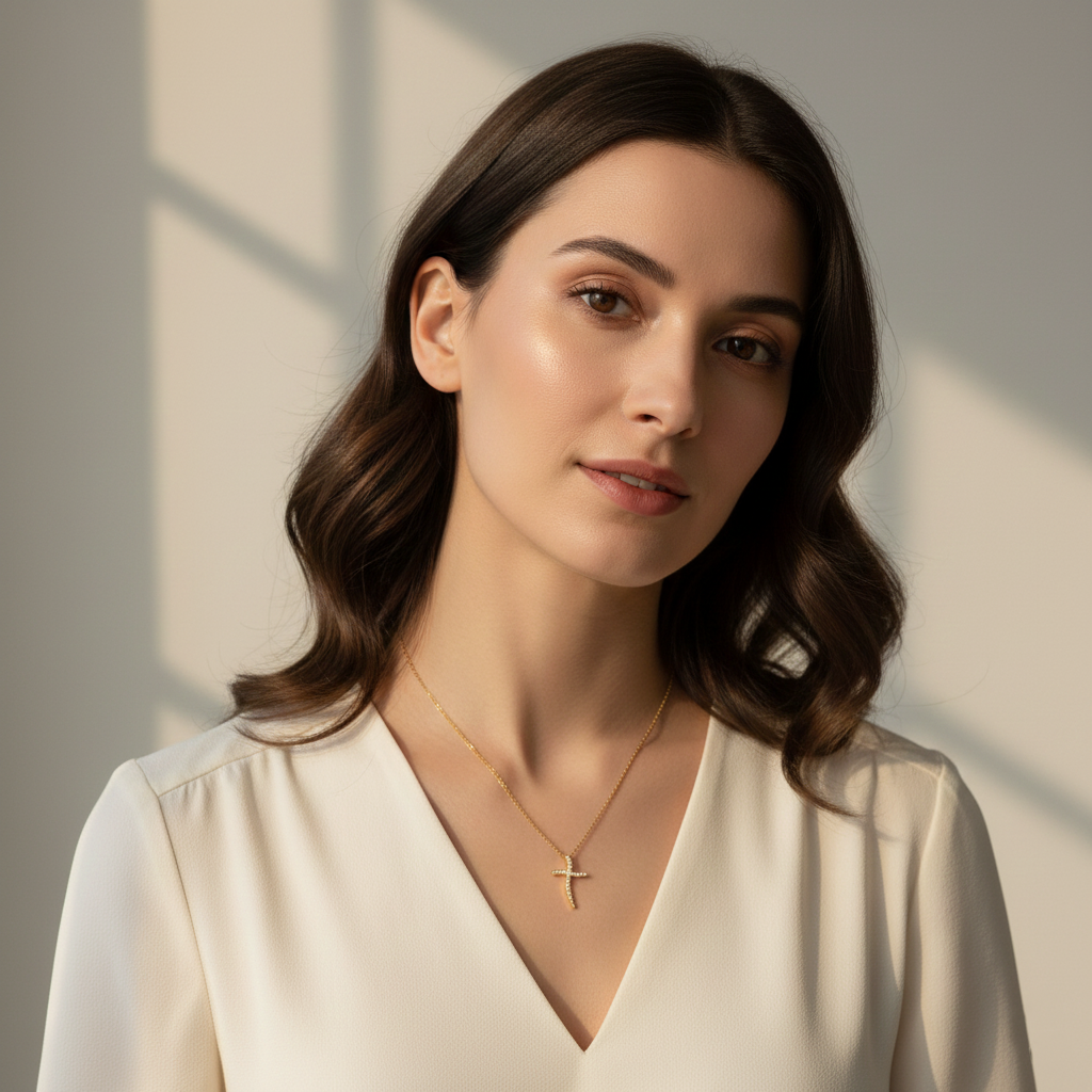 Diamond Cross Pendant Necklace