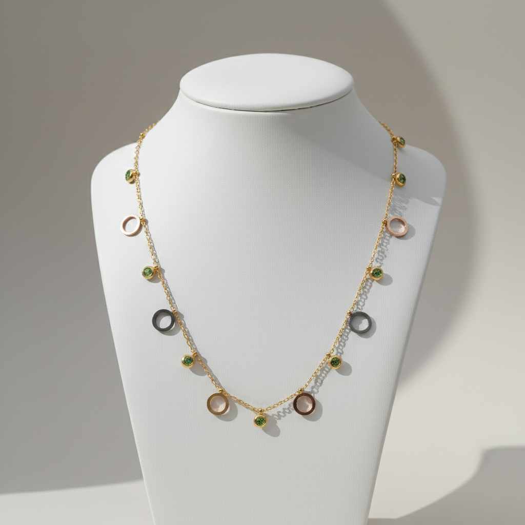 Multi Charm Station Necklace