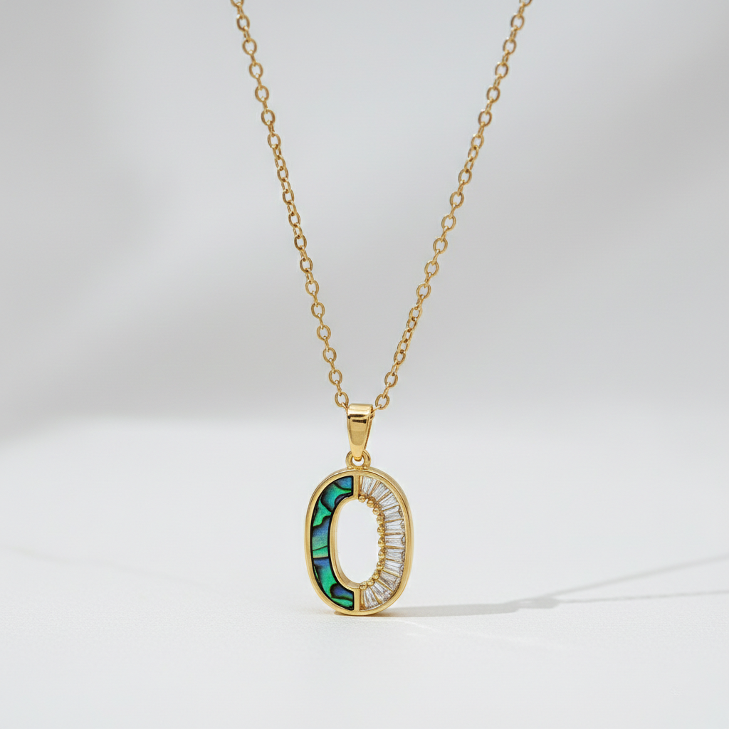 Gold Initial “O” Pendant Necklace