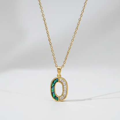 Gold Initial “O” Pendant Necklace