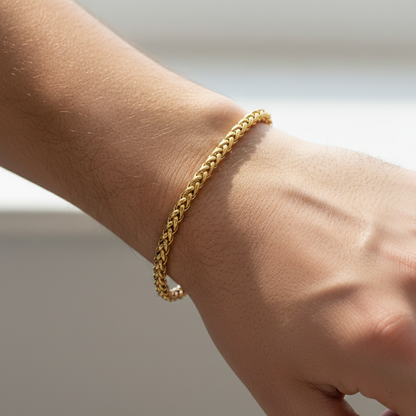 Gold Cuban Link Chain Bracelet