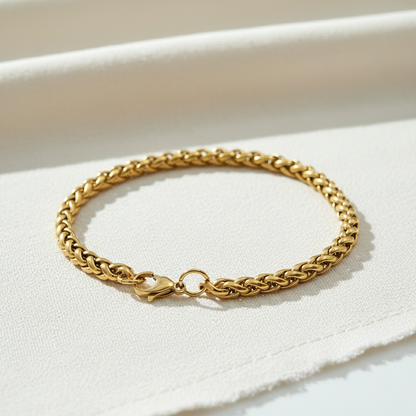 Gold Cuban Link Chain Bracelet