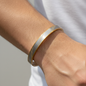 Two-Tone Gold & Silver Minimalist Bangle Bracelet