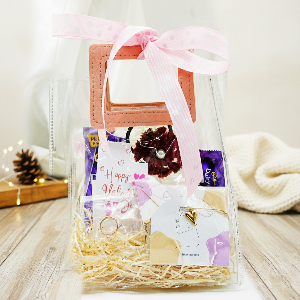 Gold Heart Jewelry Gift Hamper