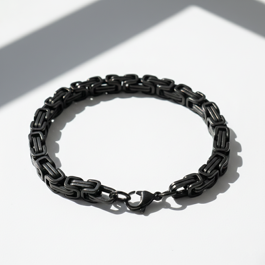 Black Byzantine Link Bracelet