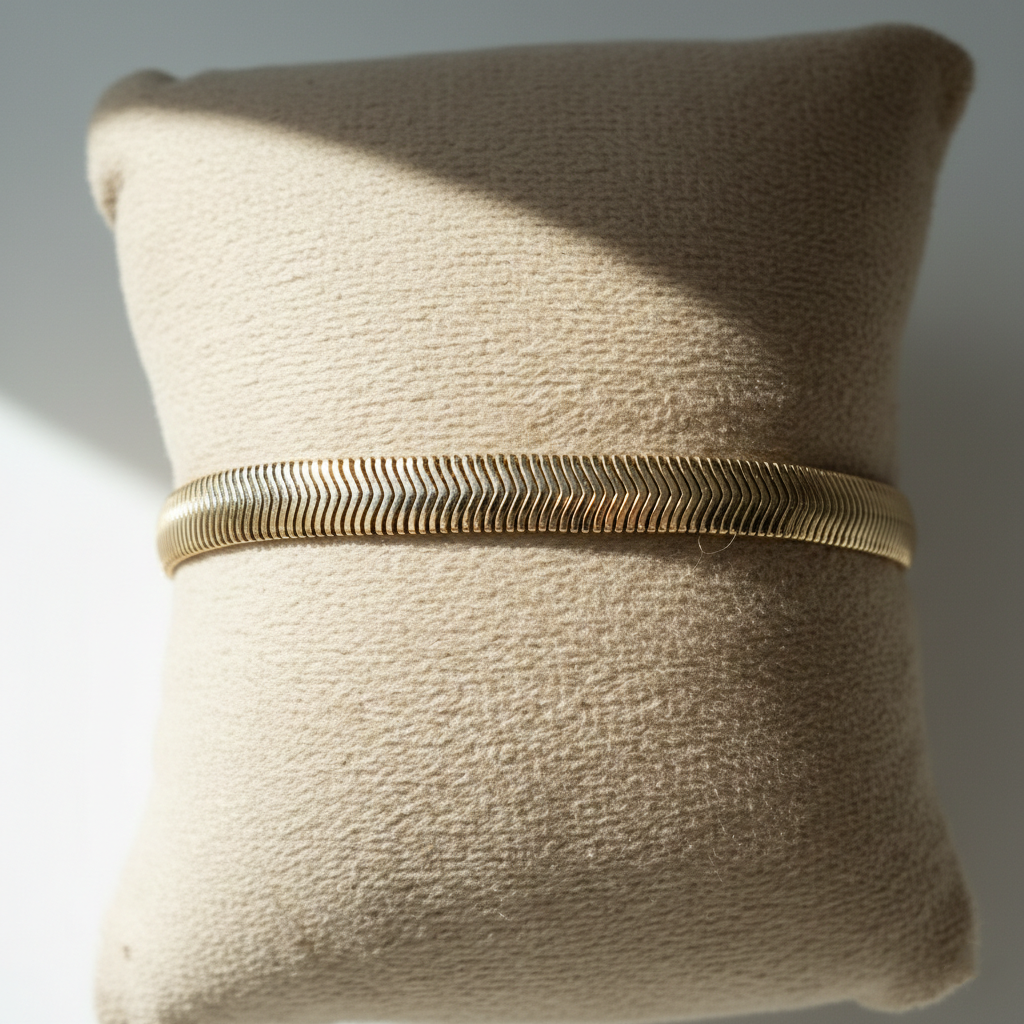 Herringbone Chain Bracelet In Gold & Silver
