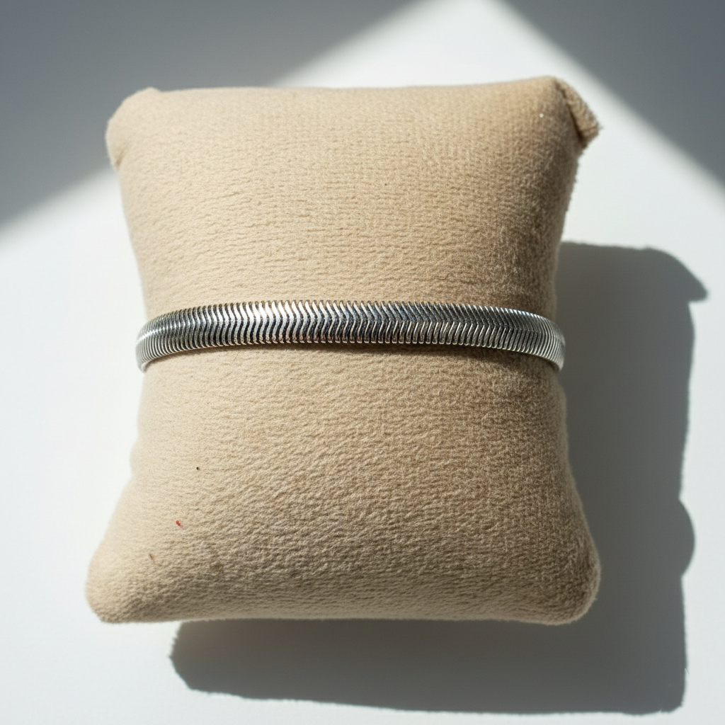 Herringbone Chain Bracelet In Gold & Silver