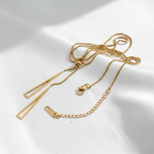 Minimal Gold Geometric Necklace