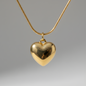 Minimal Gold Heart Pendant Necklace