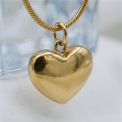 Gold Tiny Heart Pendant Necklace