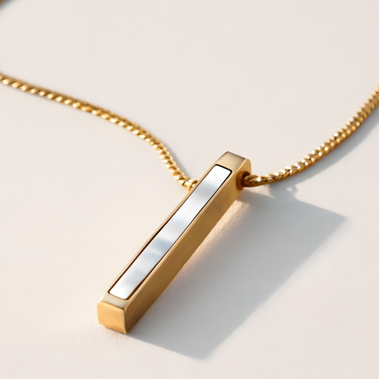 MOP Gold Bar Necklace