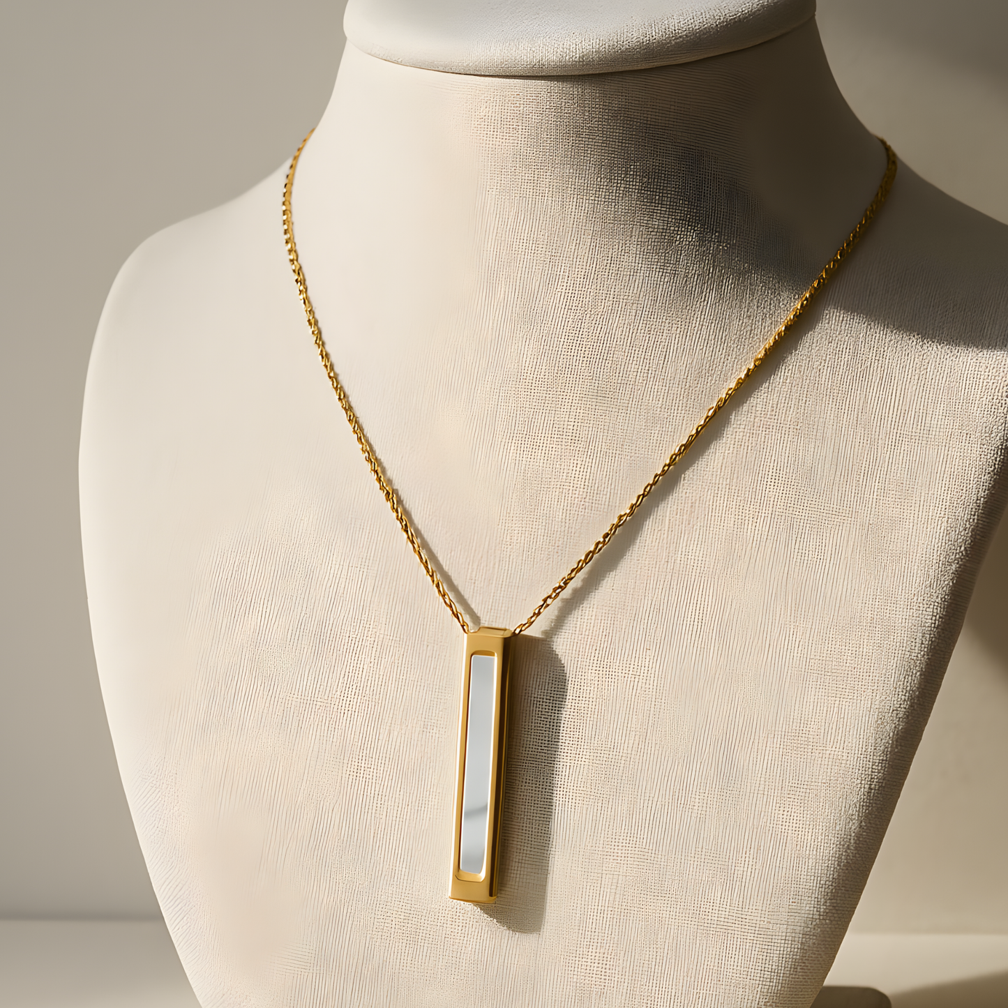 MOP Gold Bar Necklace