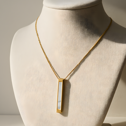 MOP Gold Bar Necklace