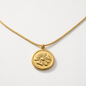 Gold Floral Medallion Necklace