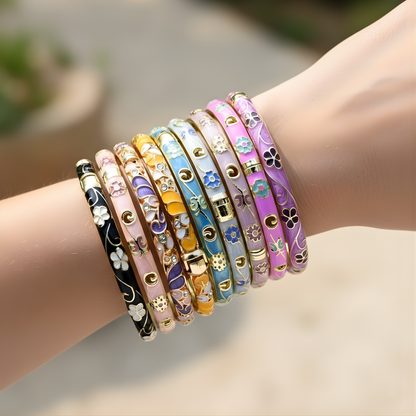 Colorful Enamel Bangles For Women