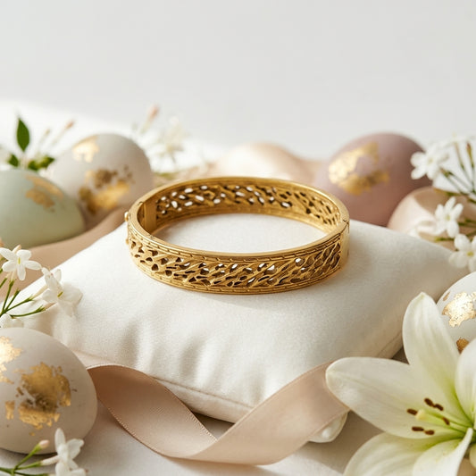 Golden Filigree Gold Plated Bracelet