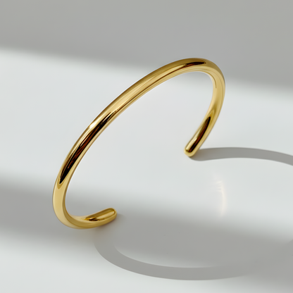Gold Open Cuff Bangle