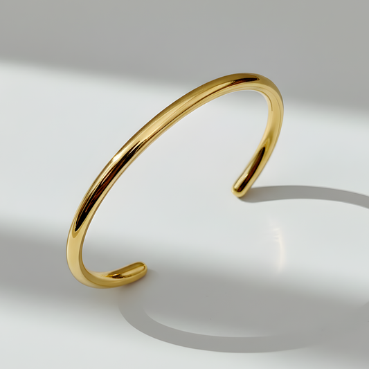 Gold Open Cuff Bangle
