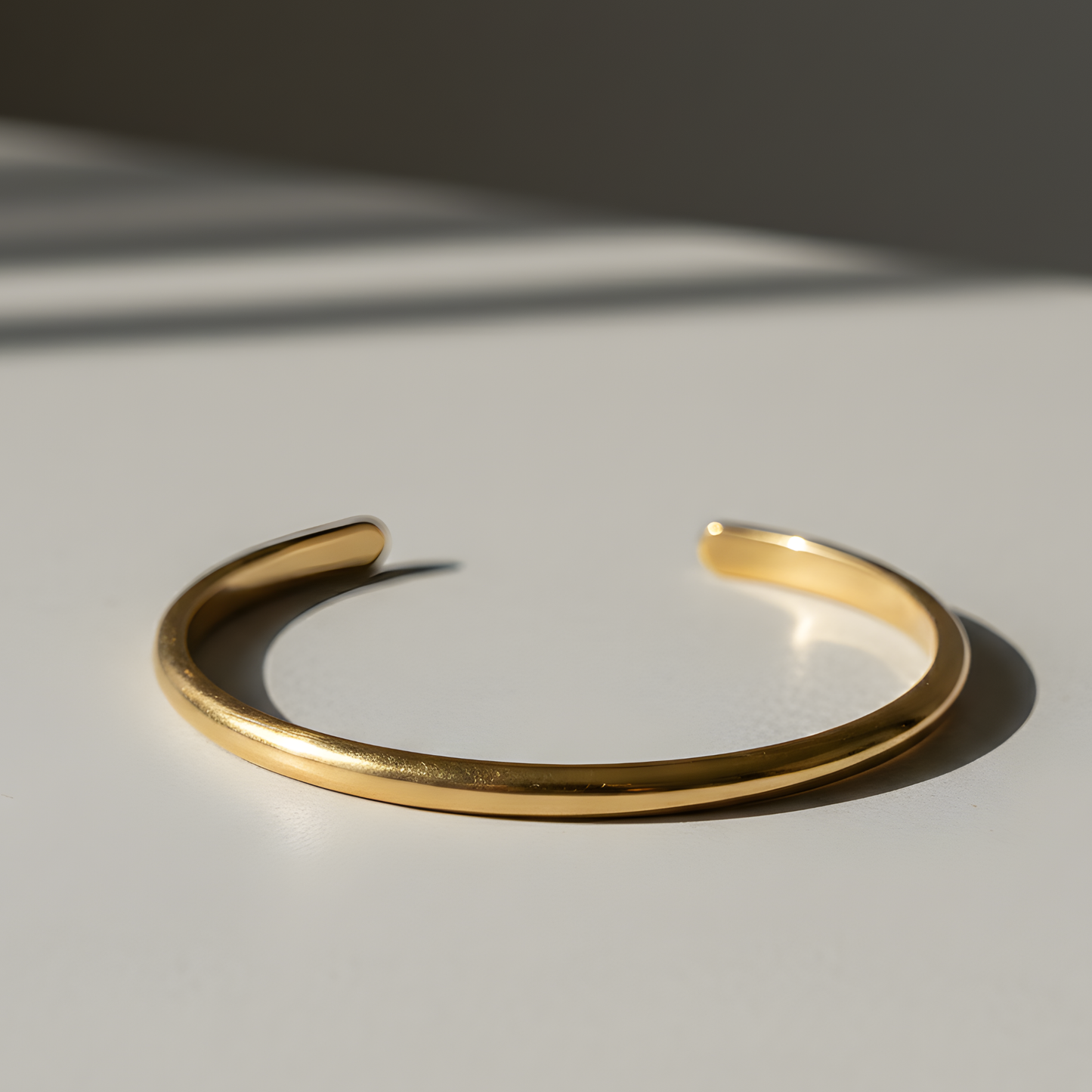 Gold Open Cuff Bangle
