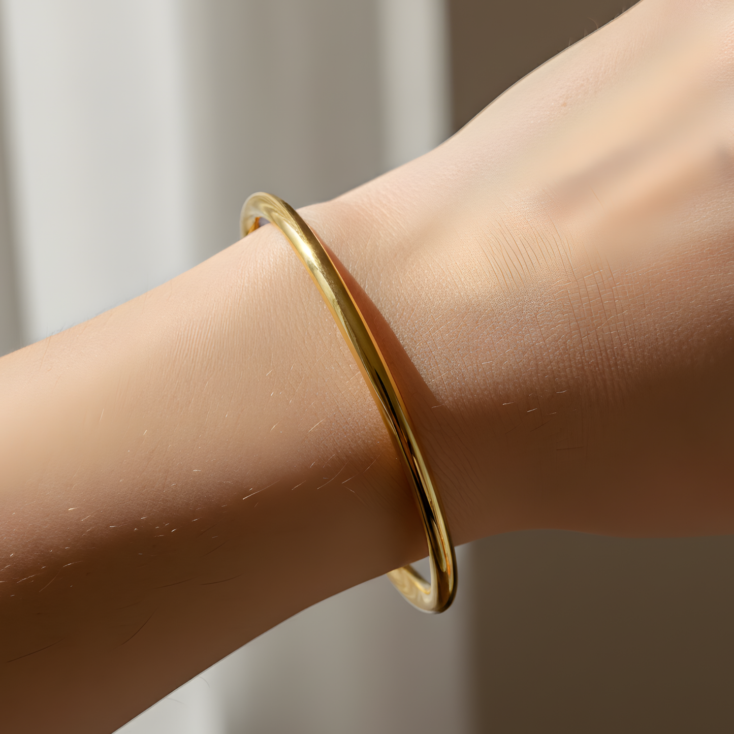 Gold Open Cuff Bangle
