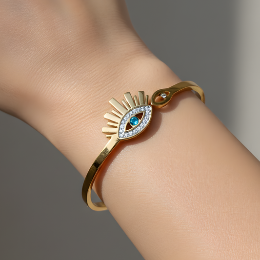 Sunburst Evil Eye Bangle