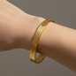 Wide Greek Key Bangle
