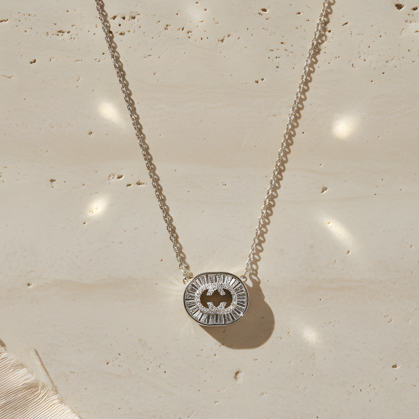 Crystal Halo Pendant Necklace