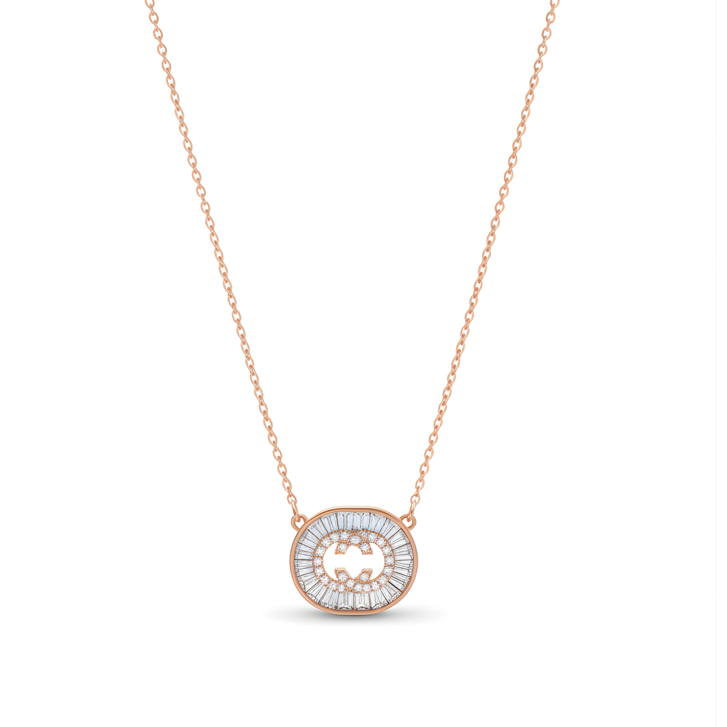 Crystal Halo Pendant Necklace