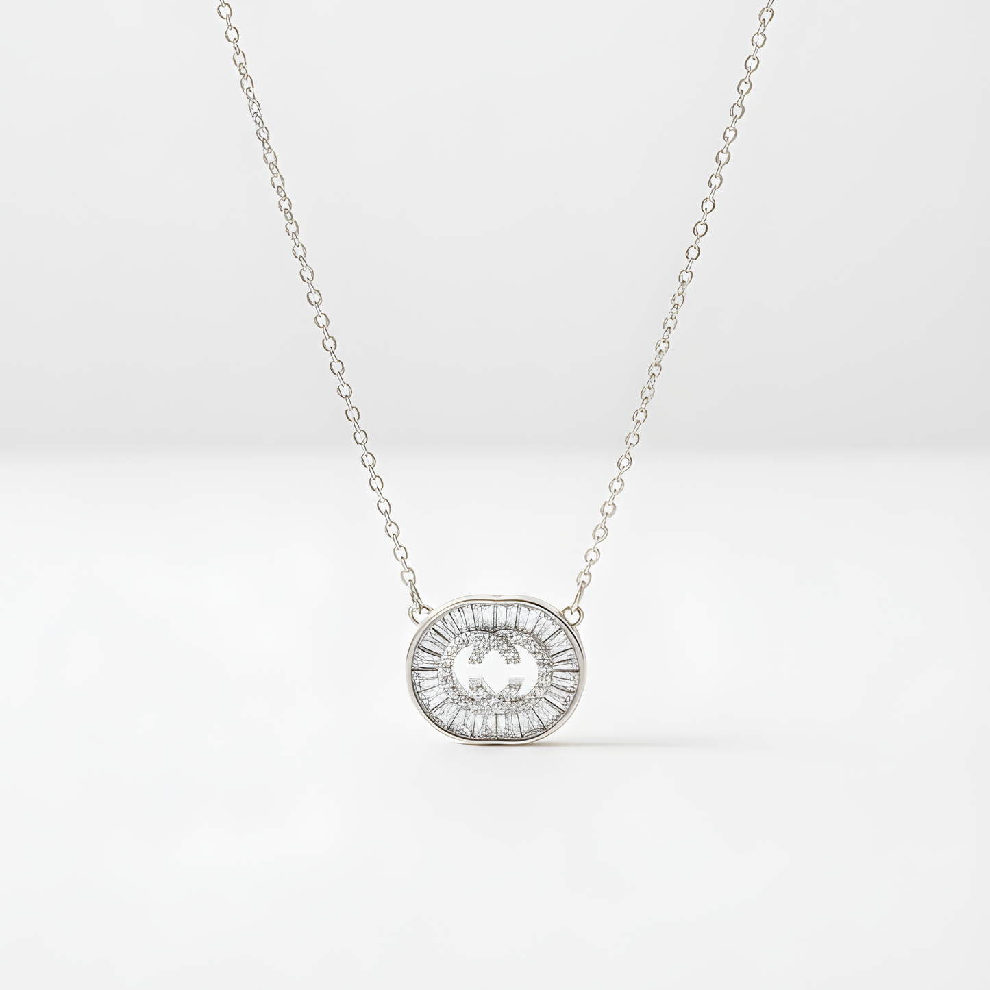 Crystal Halo Pendant Necklace