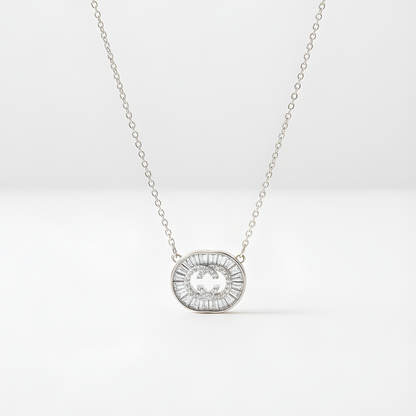Crystal Halo Pendant Necklace