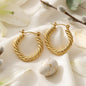 Twisted Gold Hoop Earrings