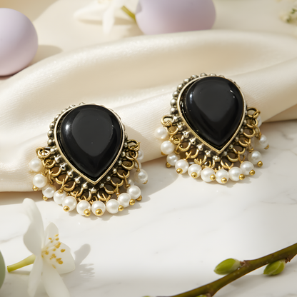 Teardrop Statement Stud Earrings